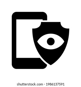 icono de ciberseguridad o logotipo símbolo de señalización aislado ilustración vectorial - iconos vectoriales de estilo negro de alta calidad
