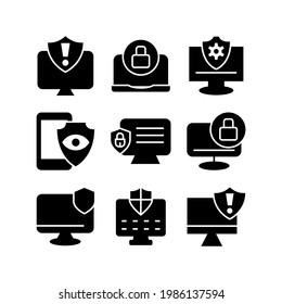 cybersecurity icon or logo isolated sign symbol vector illustration - Collection of high quality black style vector icons
