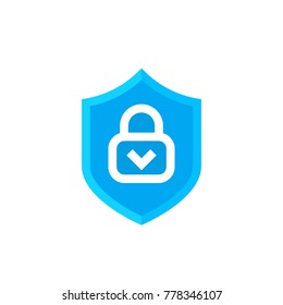 Cybersecurity icon, online data protection vector symbol