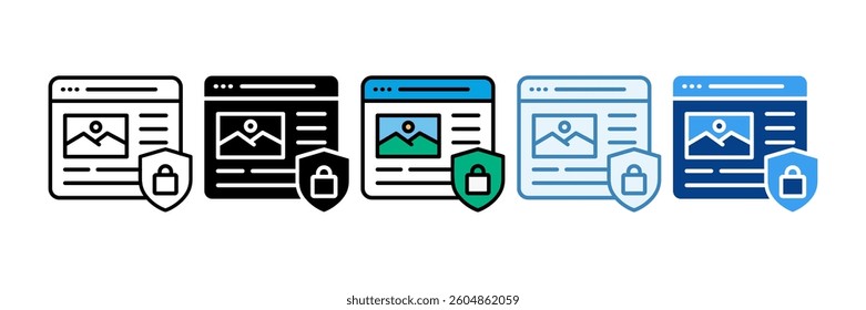 Cybersecurity Icon Set Multiple Style Collection