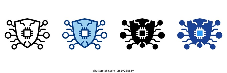 Cybersecurity Icon Single Vector Collection