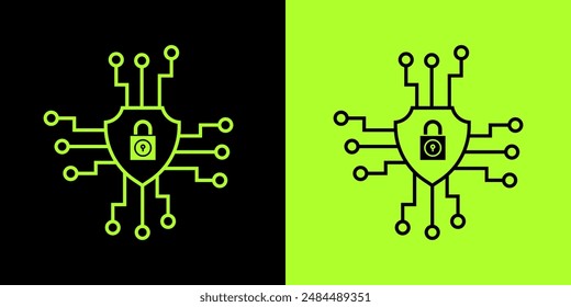 Cybersecurity icon vector illustration. Network protection symbol in flat style concept.	