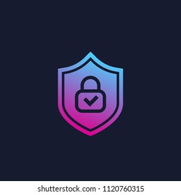 Cybersecurity Icon, Vector Logo