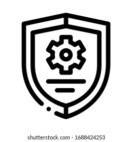 cybersecurity icon vector. cybersecurity sign. isolated contour symbol illustration