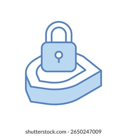 Cybersecurity Icon vector stock illustration