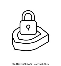 Cybersecurity Icon vector stock illustration
