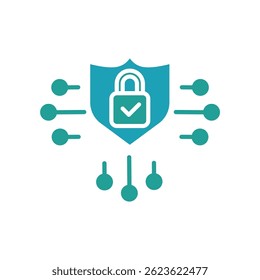 icono de ciberseguridad. Vector. Trazo editable. signo de estilo lineal para uso Diseño web, logotipo. Ilustración de símbolo