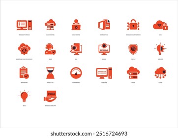 Cybersecurity icons for cybersecurity organization