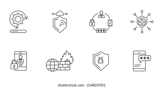 Cybersecurity  icons set  . Cybersecurity  pack symbol vector elements for infographic web