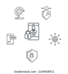 Cybersecurity icons set . Cybersecurity pack symbol vector elements for infographic web