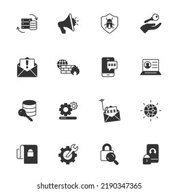 Cybersecurity icons set . Cybersecurity pack symbol vector elements for infographic web