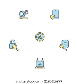Cybersecurity icons set . Cybersecurity pack symbol vector elements for infographic web