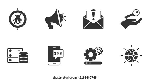Cybersecurity icons set . Cybersecurity pack symbol vector elements for infographic web