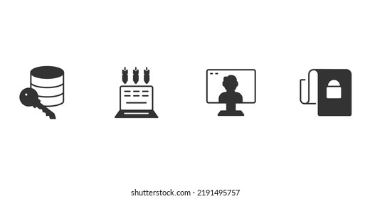 Cybersecurity icons set . Cybersecurity pack symbol vector elements for infographic web