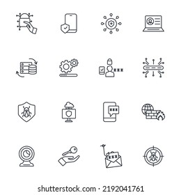 Cybersecurity icons set . Cybersecurity pack symbol vector elements for infographic web
