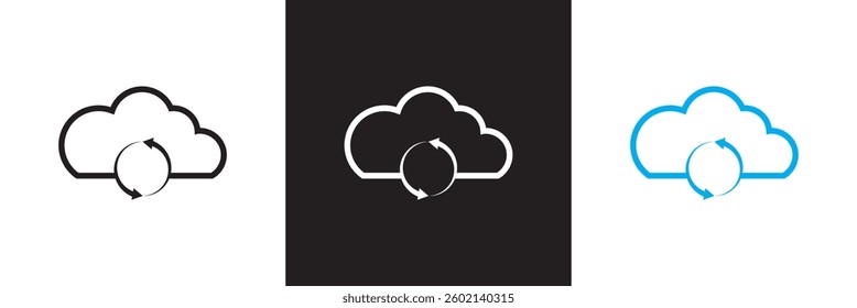 Cybersecurity icons. Vector illustration. isolated on white and black background. EPS 10