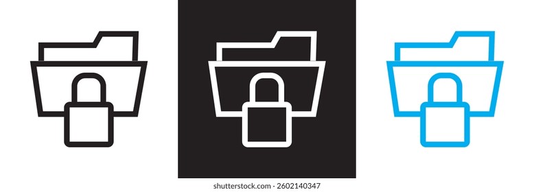 Cybersecurity icons. Vector illustration. isolated on white and black background. EPS 10