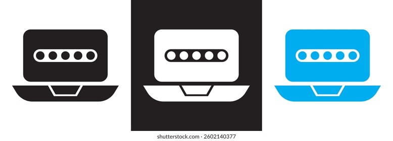 Cybersecurity icons. Vector illustration. isolated on white and black background. EPS 10