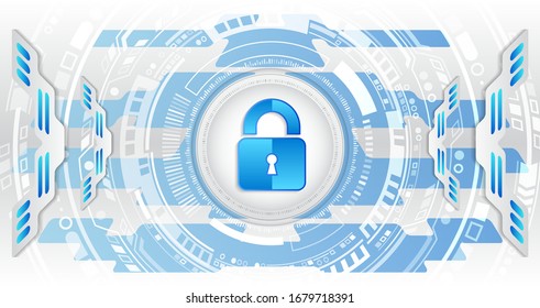 Cybersecurity and information or network protection. Concept of computer data encryption. Future cyber technology web services. Isometric vector illustration.