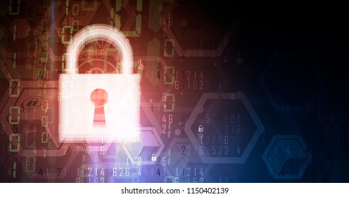 Cybersecurity and information or network protection. Future cyber technology web services for business and internet project