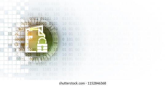 Cybersecurity and information or network protection. Future cyber technology web services for business and internet project