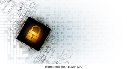 Cybersecurity and information or network protection. Future cyber technology web services for business and internet project