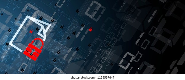 Cybersecurity and information or network protection. Future cyber technology web services for business and internet project