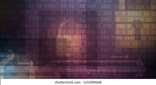 Cybersecurity and information or network protection. Future cyber technology web services for business and internet project