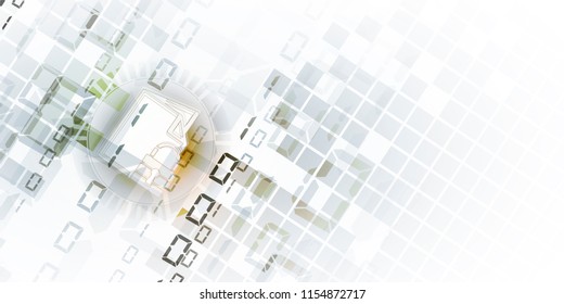 Cybersecurity and information or network protection. Future cyber technology web services for business and internet project