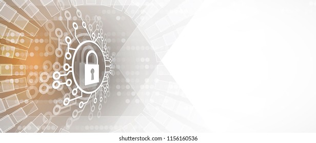 Cybersecurity and information or network protection. Future cyber technology web services for business and internet project