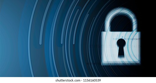 Cybersecurity and information or network protection. Future cyber technology web services for business and internet project
