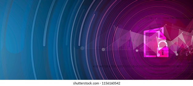 Cybersecurity and information or network protection. Future cyber technology web services for business and internet project
