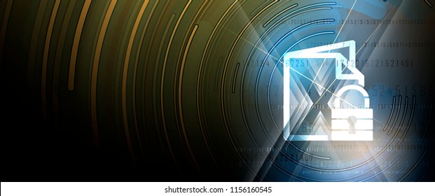 Cybersecurity and information or network protection. Future cyber technology web services for business and internet project
