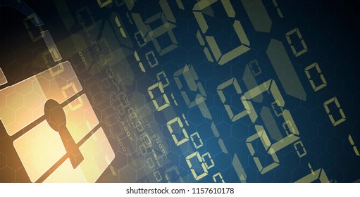 Cybersecurity and information or network protection. Future cyber technology web services for business and internet project