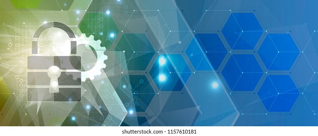 Cybersecurity and information or network protection. Future cyber technology web services for business and internet project