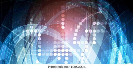 Cybersecurity and information or network protection. Future cyber technology web services for business and internet project