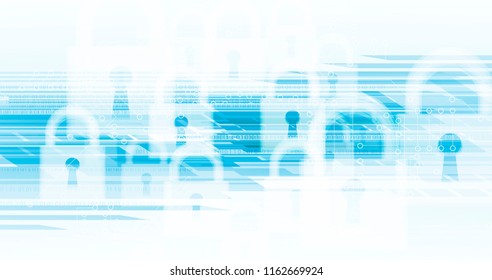 Cybersecurity and information or network protection. Future cyber technology web services for business and internet project