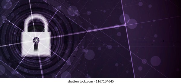 Cybersecurity and information or network protection. Future cyber technology web services for business and internet project