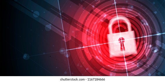 Cybersecurity and information or network protection. Future cyber technology web services for business and internet project