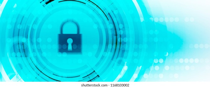 Cybersecurity and information or network protection. Future cyber technology web services for business and internet project
