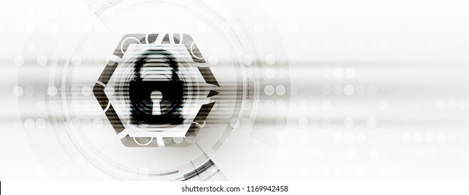 Cybersecurity and information or network protection. Future cyber technology web services for business and internet project