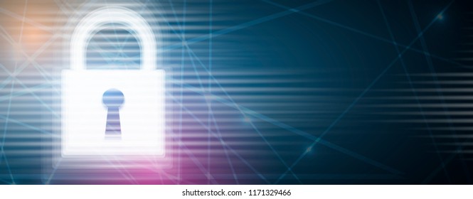 Cybersecurity and information or network protection. Future cyber technology web services for business and internet project