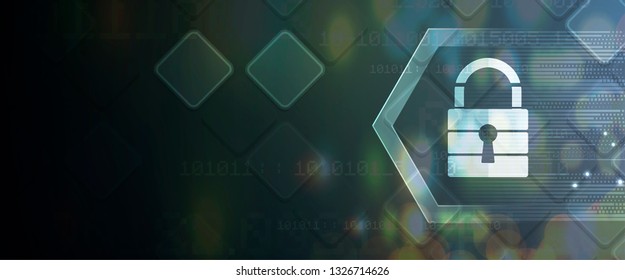 Cybersecurity and information or network protection. Future cyber technology web services for business and internet project