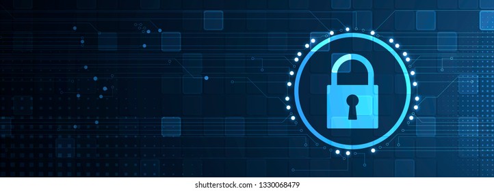 Cybersecurity and information or network protection. Future cyber technology web services for business and internet project