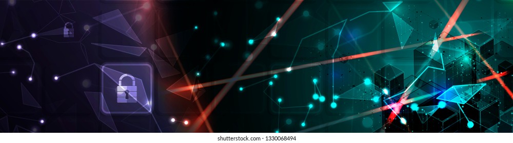 Cybersecurity and information or network protection. Future cyber technology web services for business and internet project