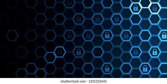 Cybersecurity and information or network protection. Future cyber technology web services for business and internet project