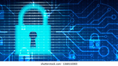 Cybersecurity and information or network protection. Future cyber technology web services for business and internet project