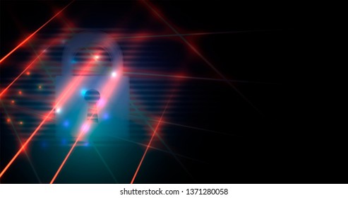 Cybersecurity and information or network protection. Future cyber technology web services for business and internet project