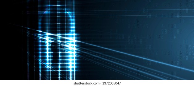 Cybersecurity and information or network protection. Future cyber technology web services for business and internet project