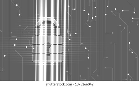 Cybersecurity and information or network protection. Future cyber technology web services for business and internet project